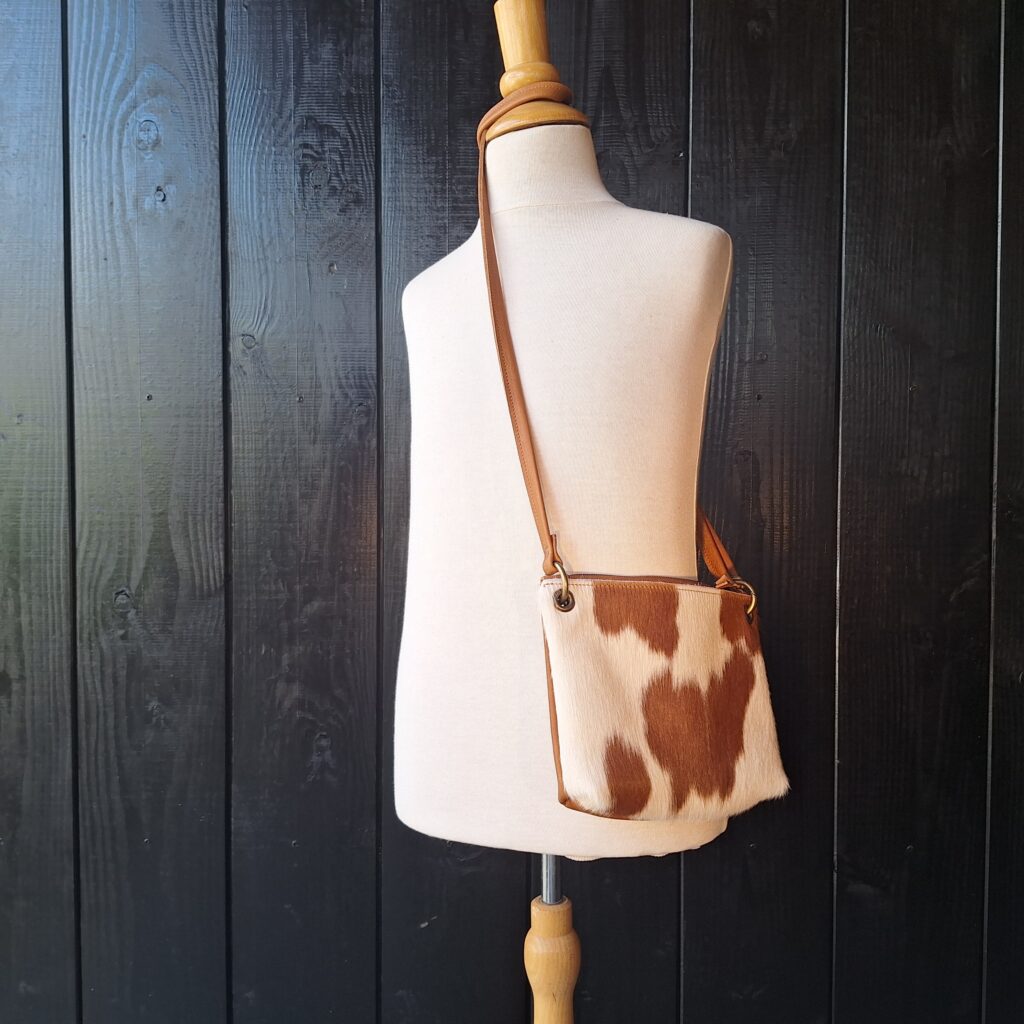 Tas Stoer Cognac/Wit