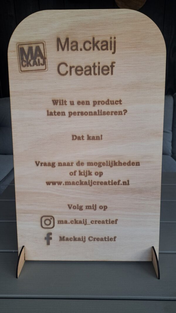 Reclame bord met eigen merk, tekst of logo
